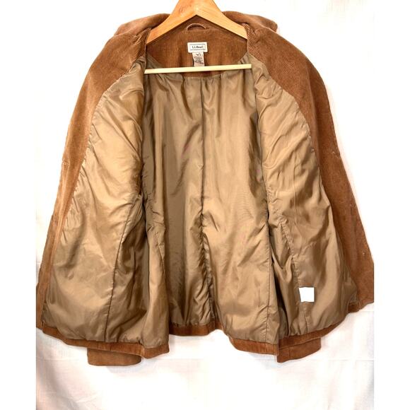 Vtg LL BEAN Corduroy Blazer Jacket Women's 12 Cotton Camel Academia Professor - Picture 7 of 10